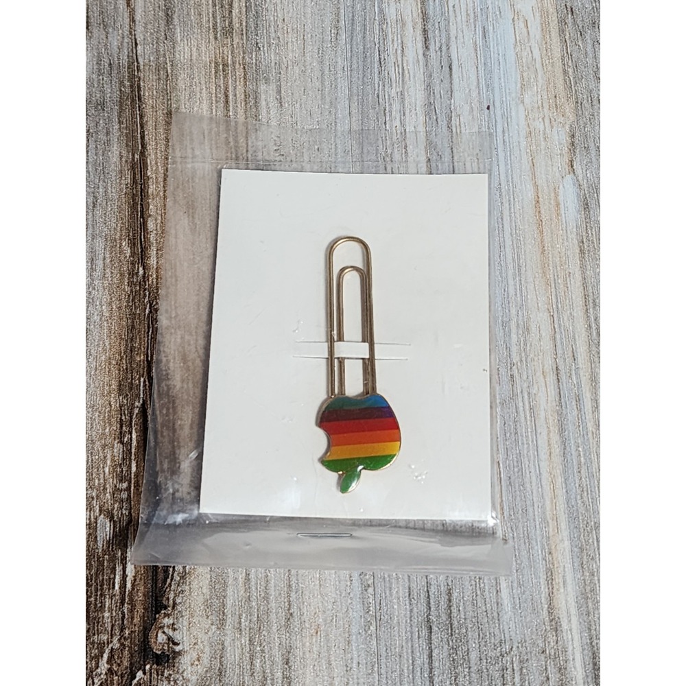 Apple MAC Vintage Apple Extra Large PIN Paperclip Original Design Super RARE